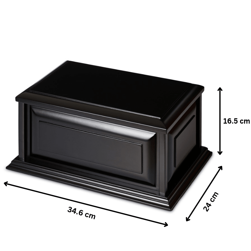 Black Solid Timber Urn - PREMIUM URNS