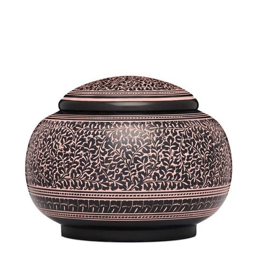 Black with Pink Ivy Companion Urn - PREMIUM URNS