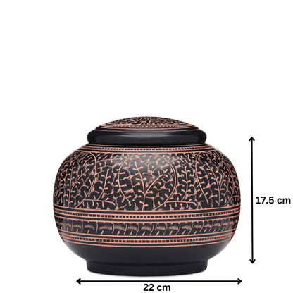Black with Pink Ivy - PREMIUM URNS