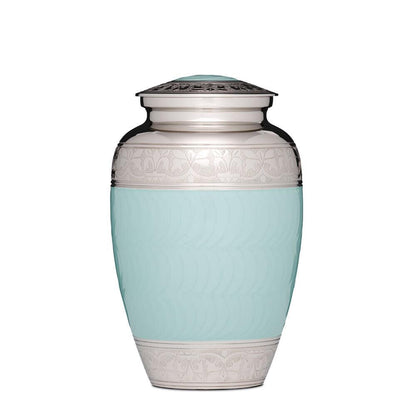 Blue and Silver Adult Urn - PREMIUM URNS
