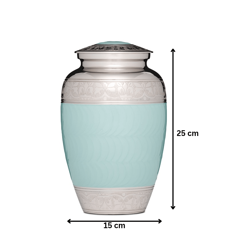Blue and Silver Adult Urn - PREMIUM URNS