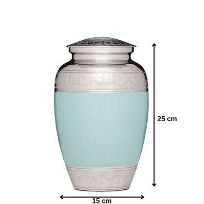Blue and Silver Adult Urn - PREMIUM URNS