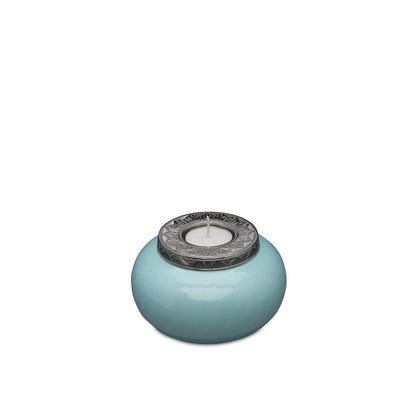 Blue and Silver Candle Urn - Keepsake - PREMIUM URNS