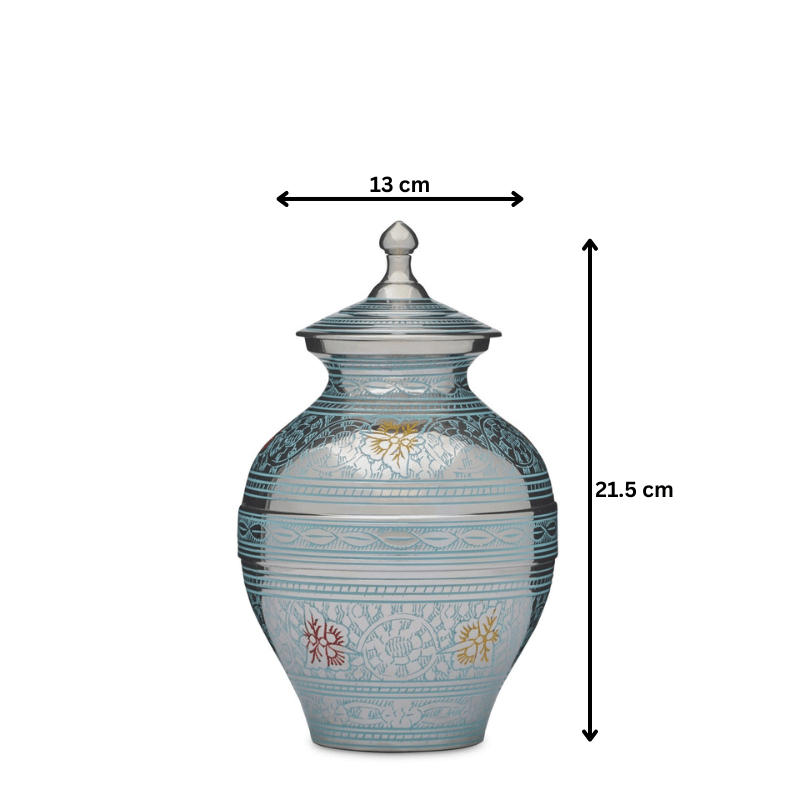 Blue Butterflies Urn - Medium - PREMIUM URNS