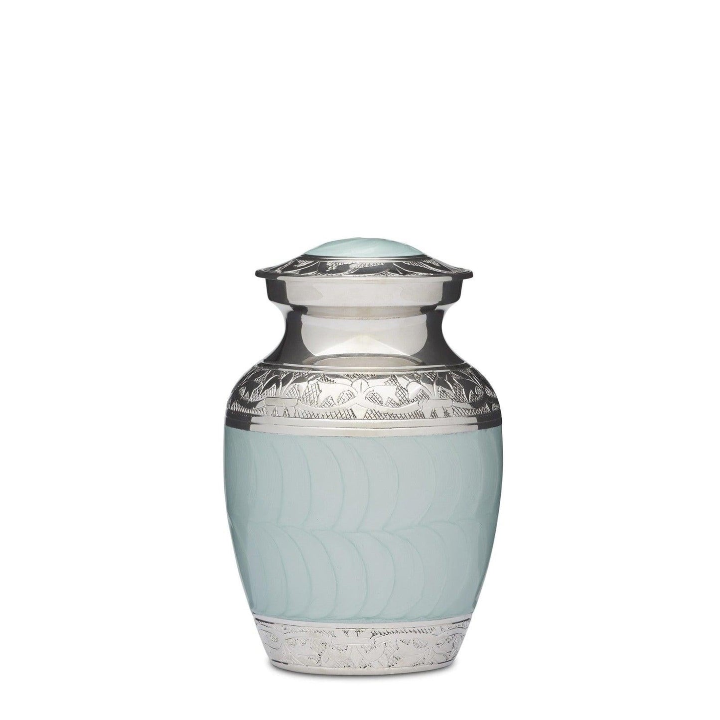 Blue Enamel & Nickel - 6" - PREMIUM URNS