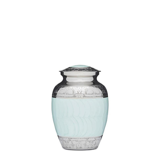 Blue Enamel & Nickel 7" - PREMIUM URNS