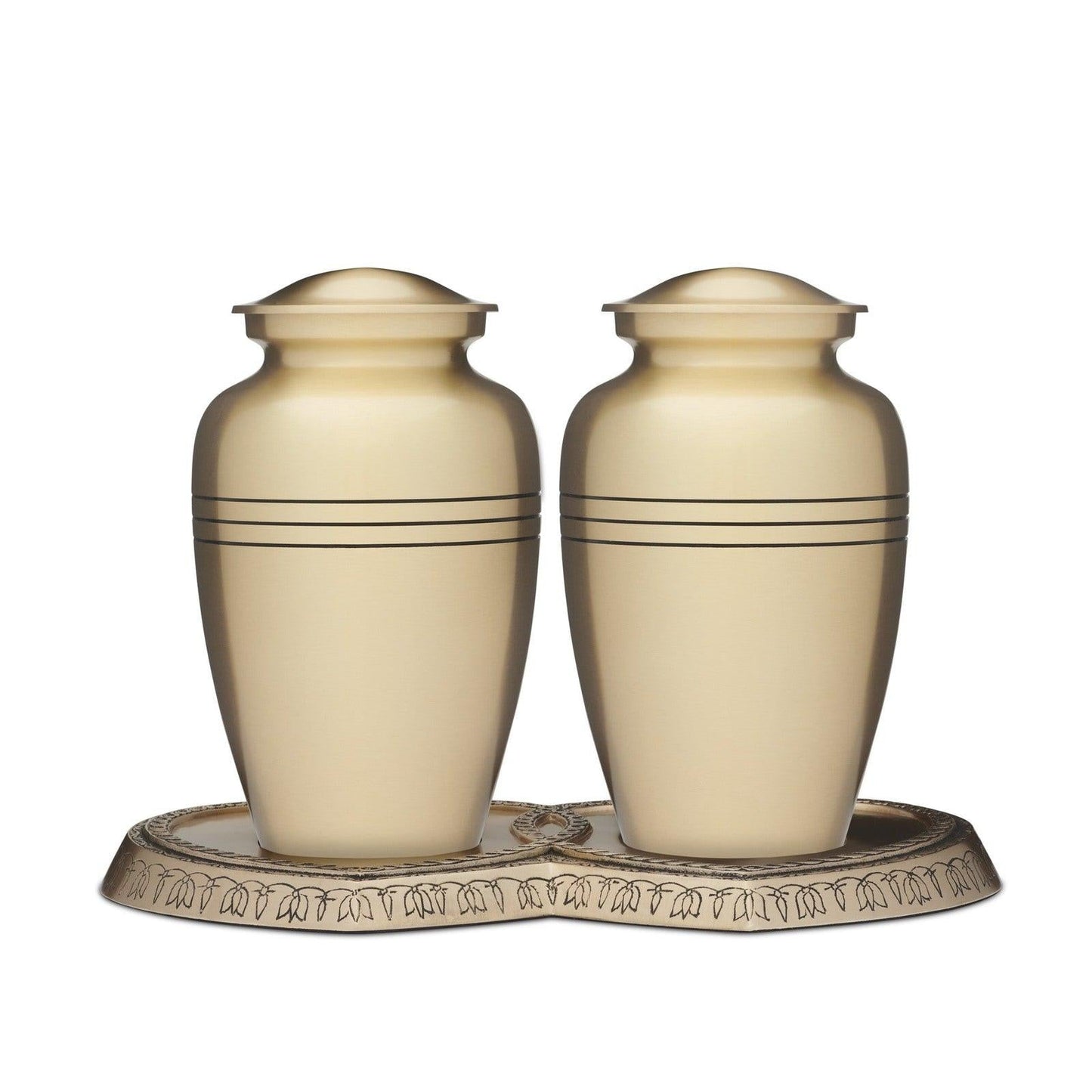 Brass Double Companion Urn Set - PREMIUM URNS