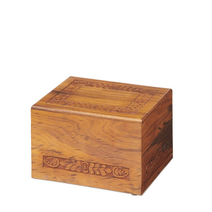 Carved Tribal Wooden Box - PREMIUM URNS