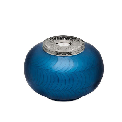 Classic Blue and SIlver Candle Urn - Adult - PREMIUM URNS