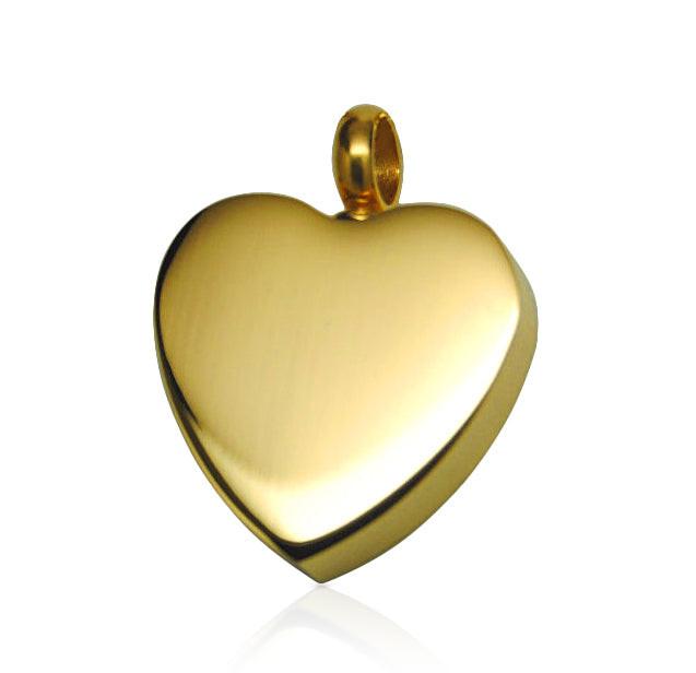 Classic Heart Pendant Gold Tone - PREMIUM URNS