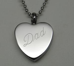 Classic Heart Pendant Silver Tone - PREMIUM URNS