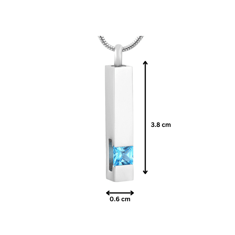 Column Pendant with Turquoise Stone - PREMIUM URNS