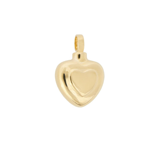 Double Heart Pendant 14ct Gold Vermeil - PREMIUM URNS