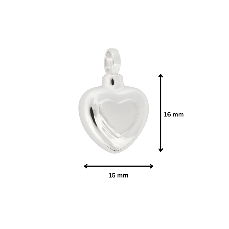Double Heart Pendant 925 Silver - PREMIUM URNS