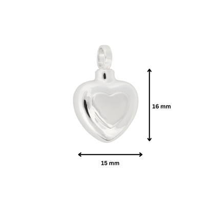 Double Heart Pendant 925 Silver - PREMIUM URNS
