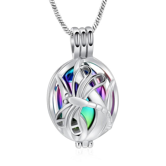 Dragon Fly Egg Urn Pendant Rainbow - PREMIUM URNS