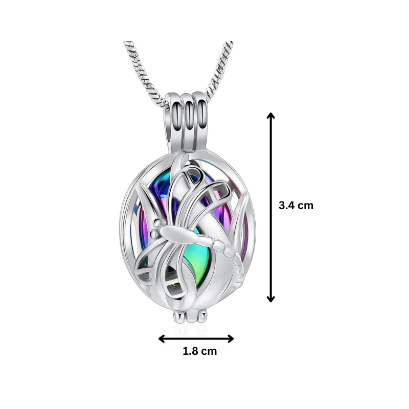 Dragon Fly Egg Urn Pendant Rainbow - PREMIUM URNS