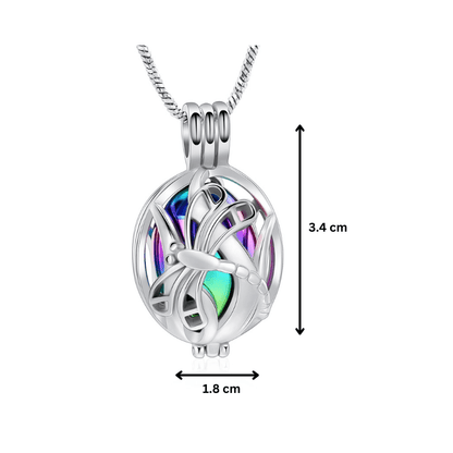 Dragon Fly Egg Urn Pendant Rainbow - PREMIUM URNS