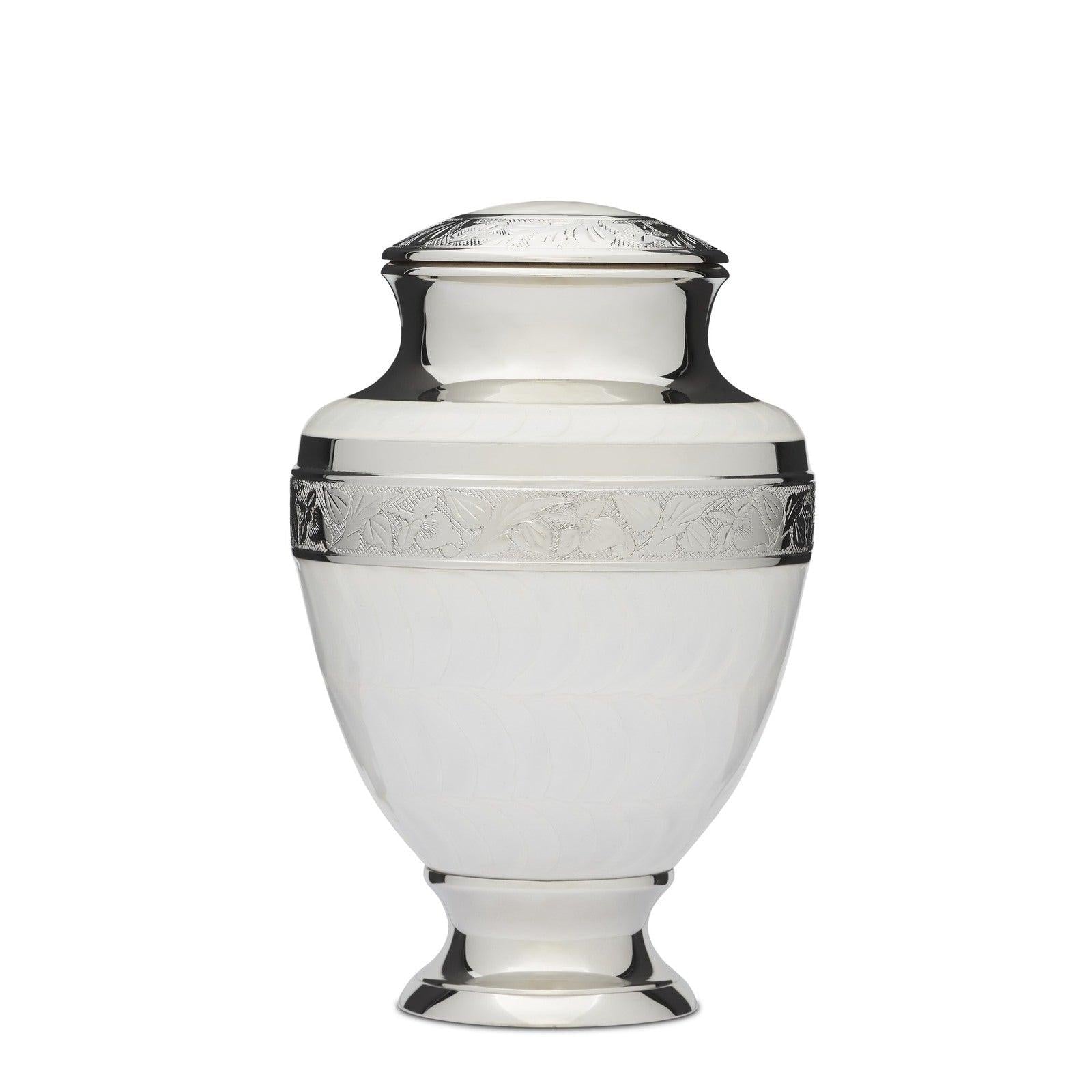 Elegant White Urn - Adult - PREMIUM URNS