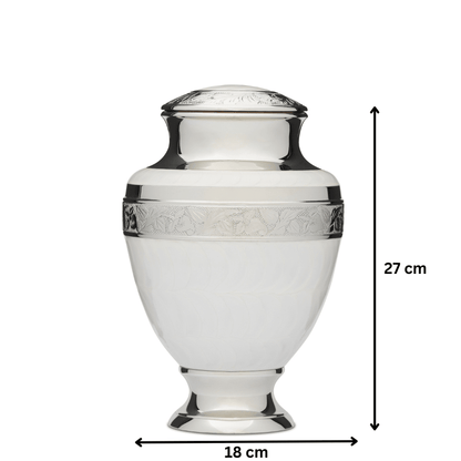 Elegant White Urn - Adult - PREMIUM URNS