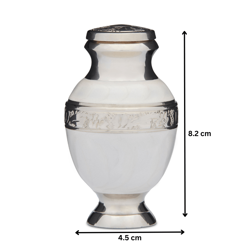 Elegant White Urn - Keepsake - PREMIUM URNS