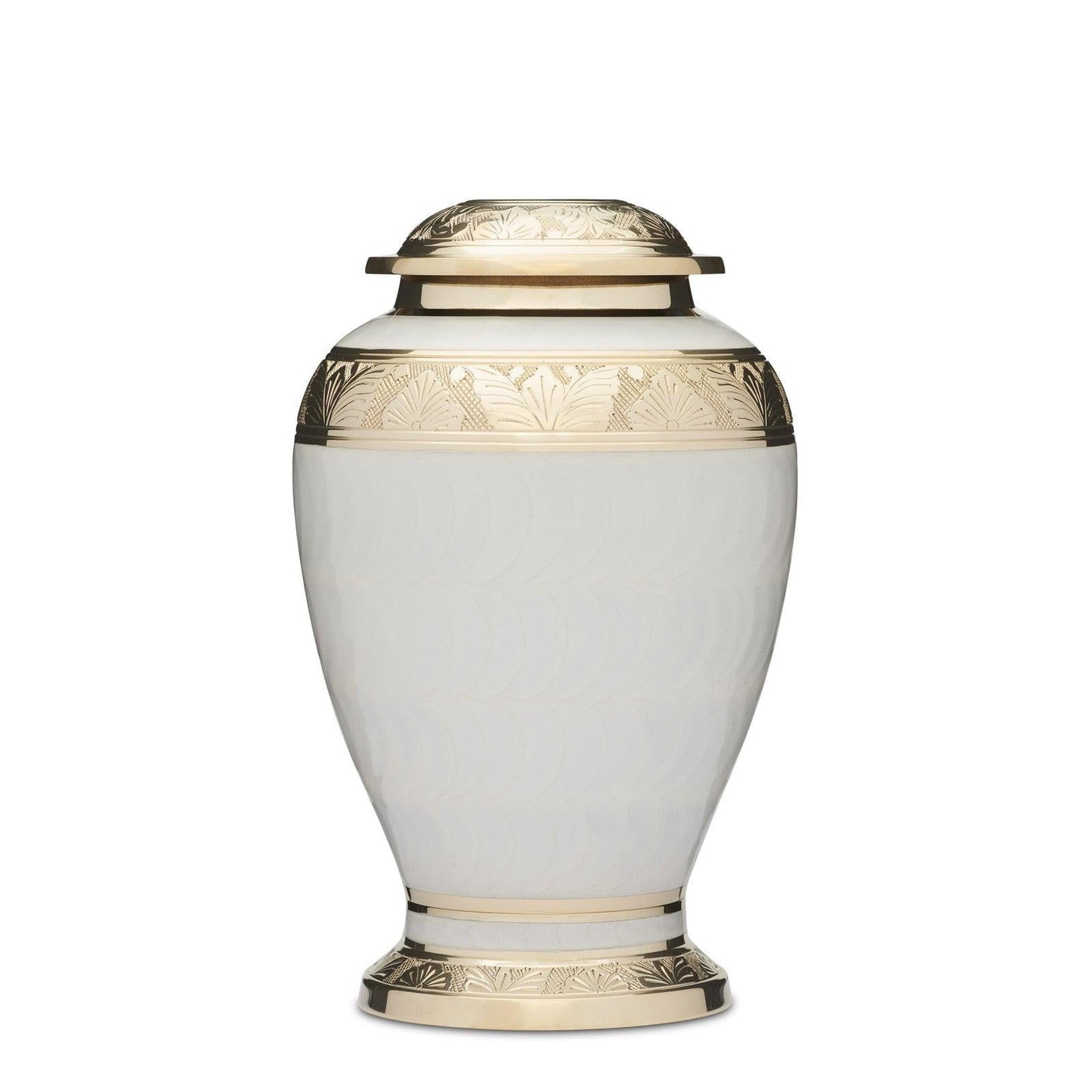 Embassy Gold and White Urn - PREMIUM URNS