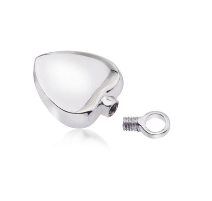 Flat Heart Premium Pendant 925 Silver - PREMIUM URNS