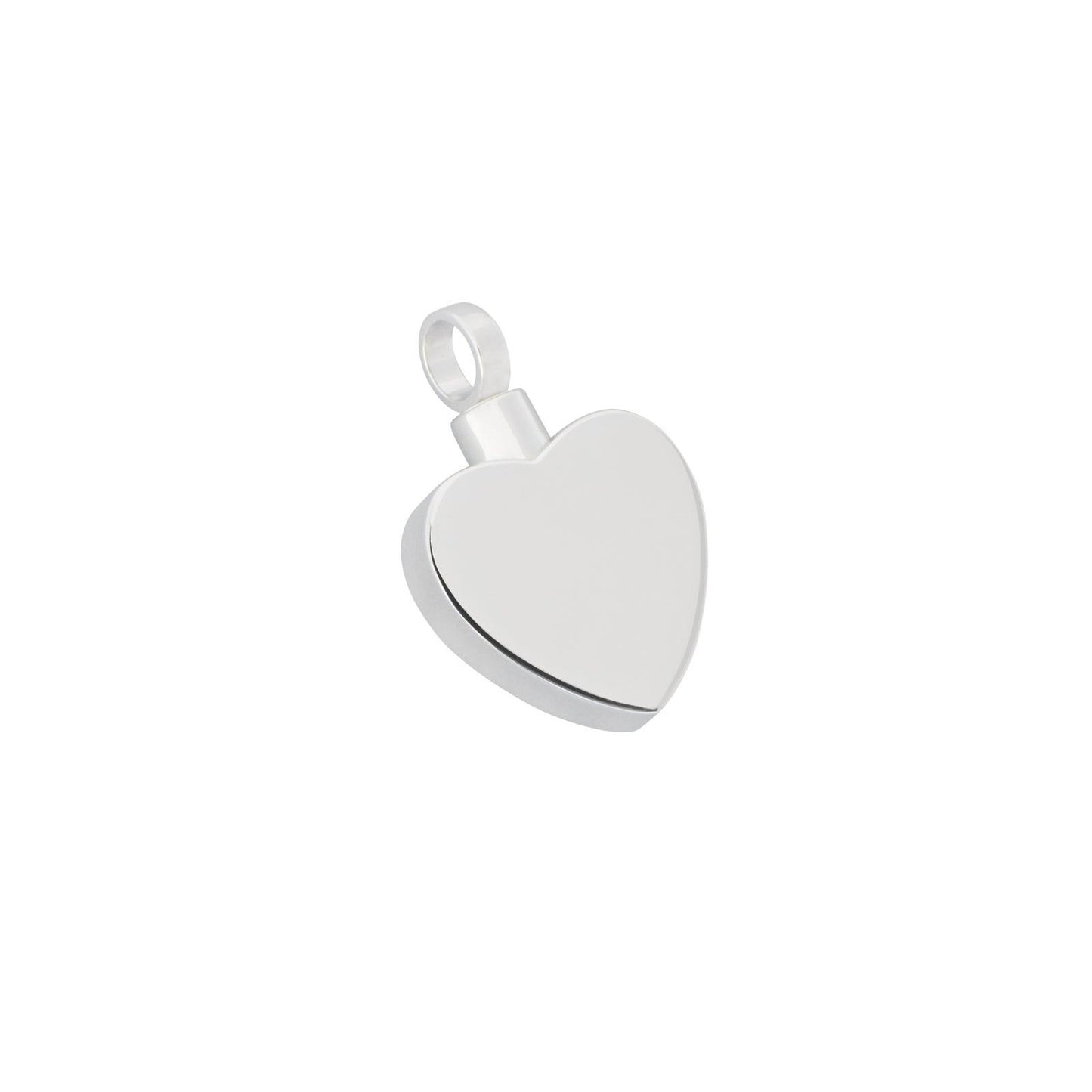 Flat Heart Premium Pendant 925 Silver - PREMIUM URNS