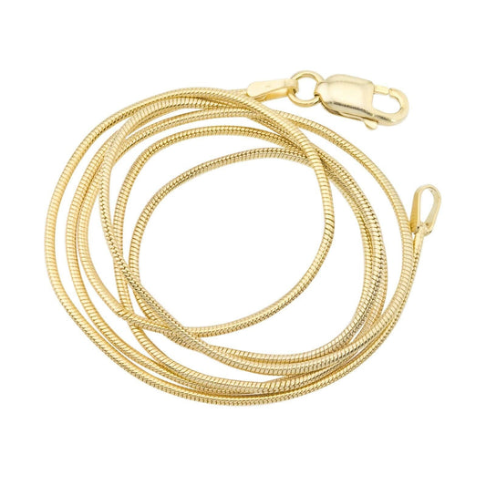 Gold Tone Basic Brass Snake Chain 50cm - PREMIUM URNS