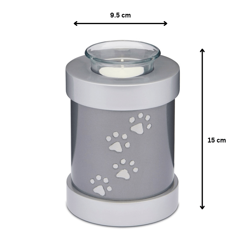 Grey Paws to Heaven Tealight Urn - PREMIUM URNS