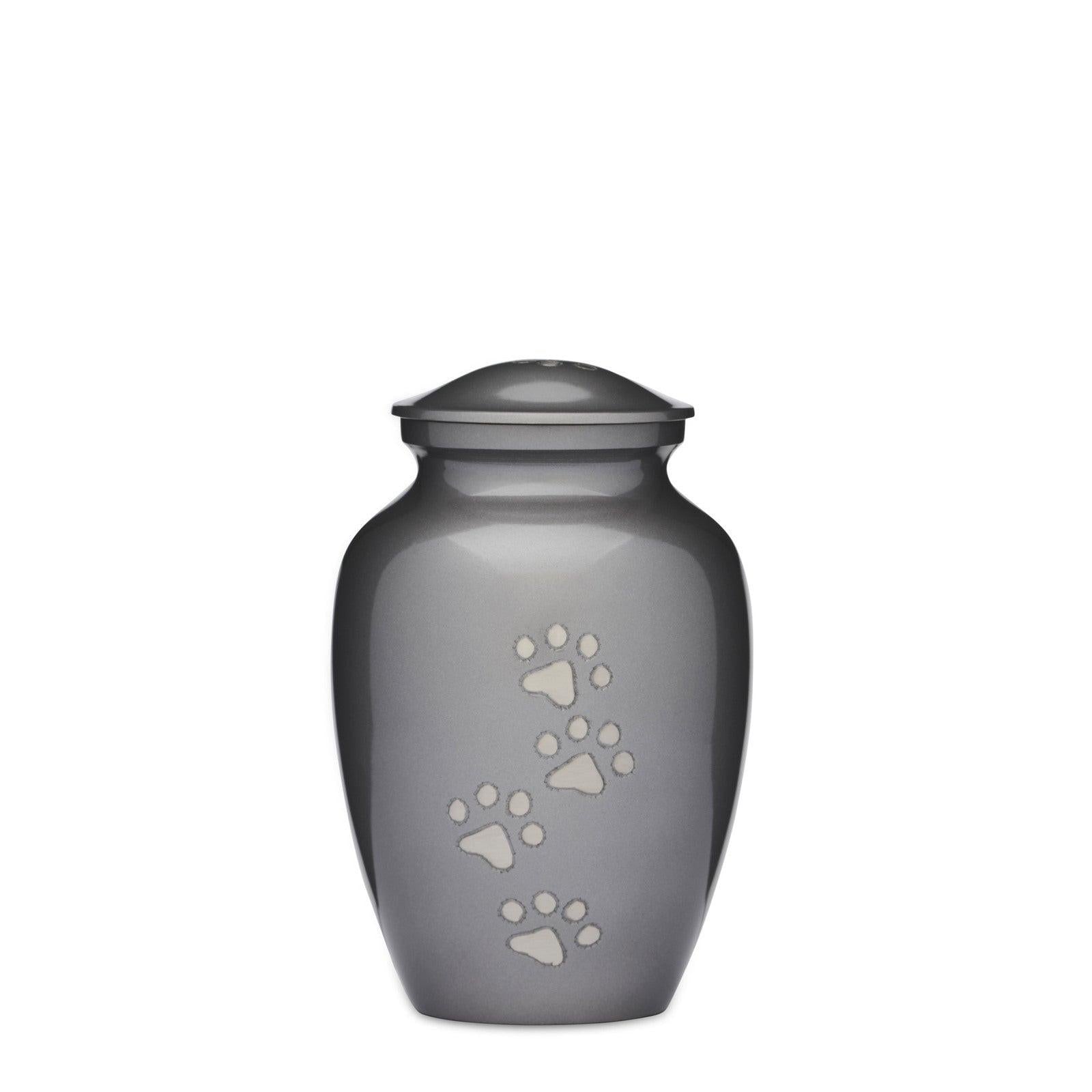 Grey Paws to Heaven Urn 6" - PREMIUM URNS