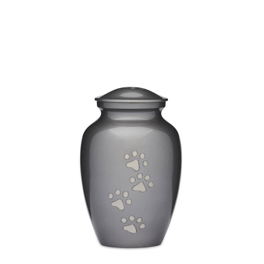 Grey Paws to Heaven Urn 6" - PREMIUM URNS