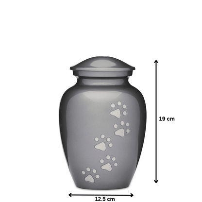 Grey Paws to Heaven Urn 7" - PREMIUM URNS