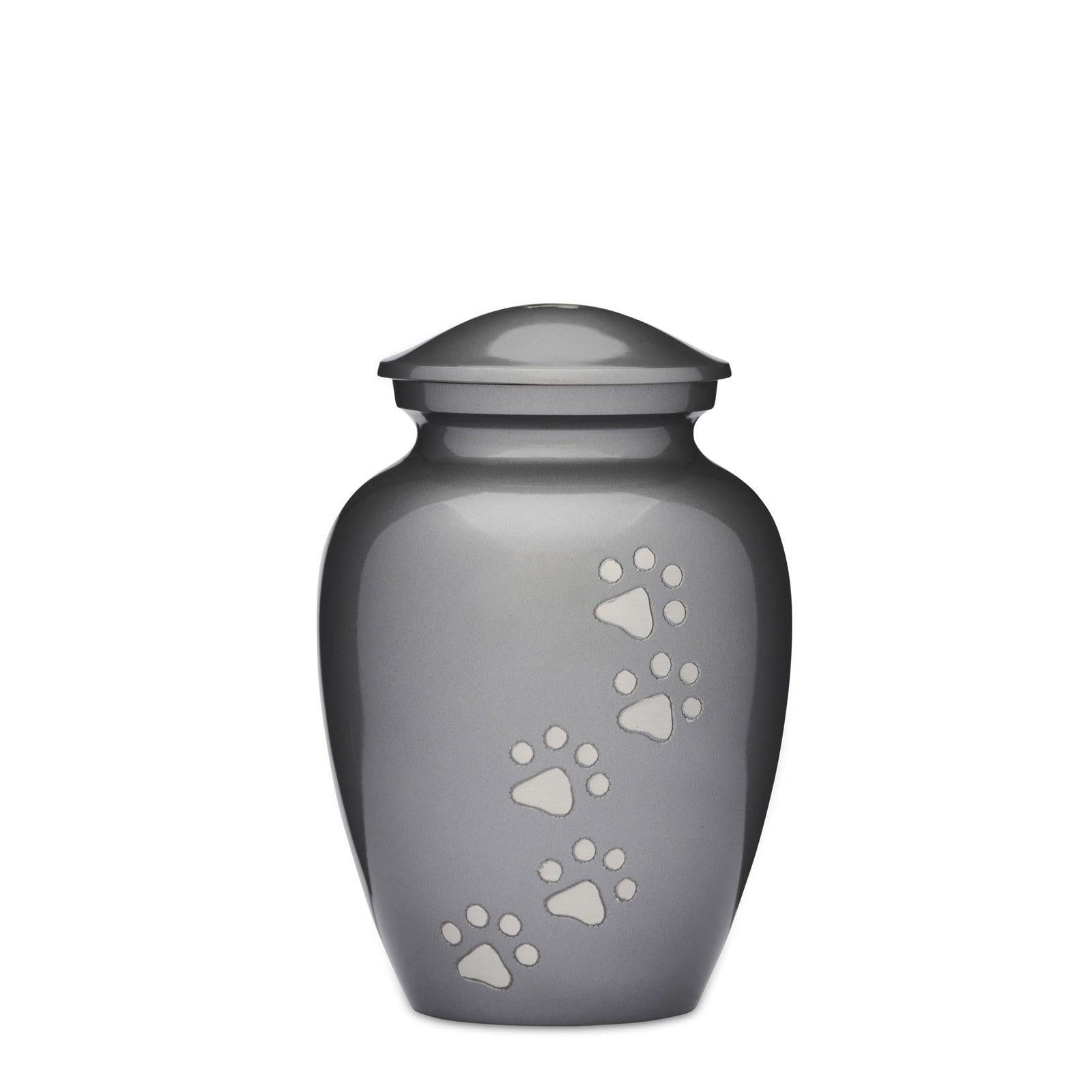 Grey Paws to Heaven Urn 7" - PREMIUM URNS
