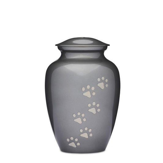 Grey Paws to Heaven Urn 8" - PREMIUM URNS