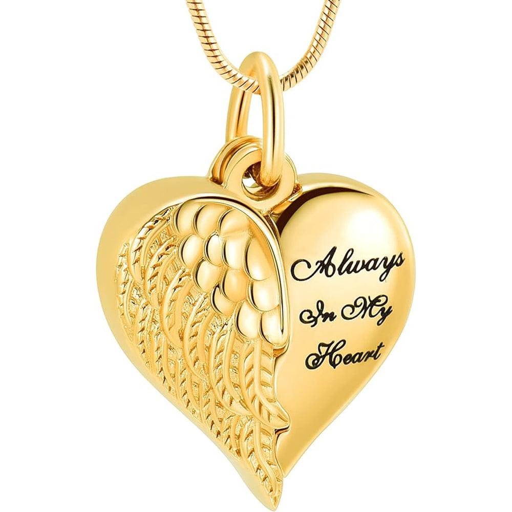 Hidden Heart Gold Tone Pendant - PREMIUM URNS