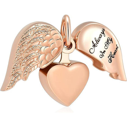 Hidden Heart Rose Gold Tone Pendant - PREMIUM URNS