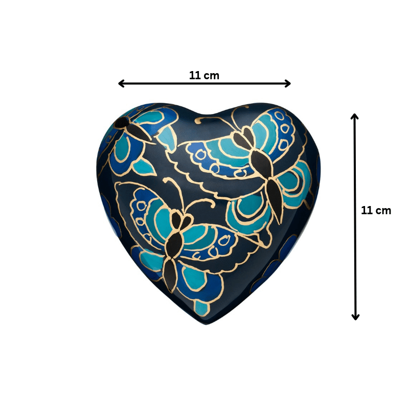 Indigo Butterfly Heart - PREMIUM URNS