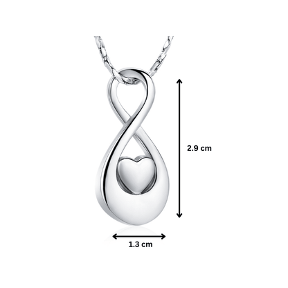 Infinity Heart Pendant - PREMIUM URNS