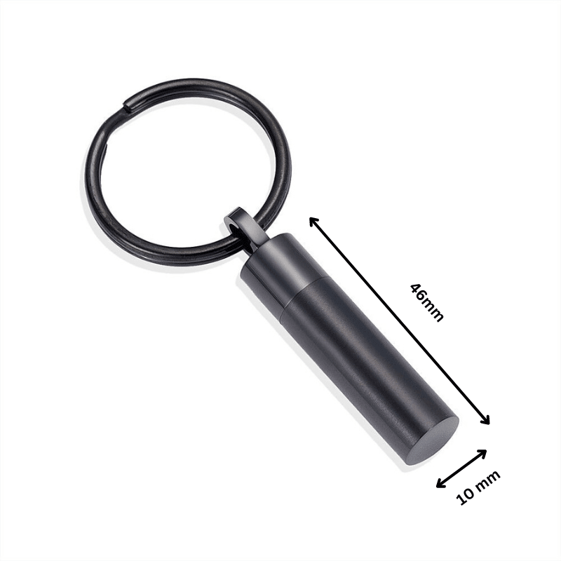 Key Chain Cylinder Black - PREMIUM URNS
