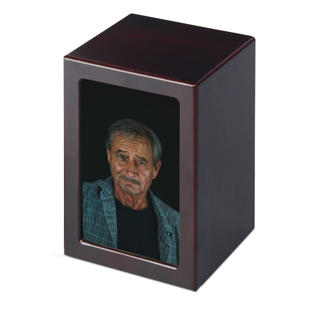 Mahogany Veneer Photo Urn - Extra Large - PREMIUM URNS