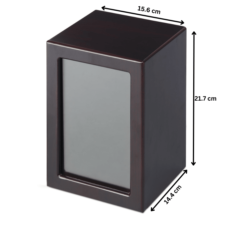 Mahogany Veneer Photo Urn - Extra Large - PREMIUM URNS