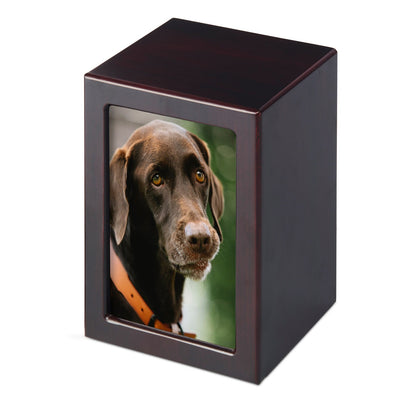 Mahogany Veneer Photo Urn - Extra Large - PREMIUM URNS