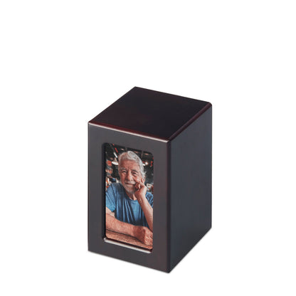 Mahogany Veneer Photo Urn - Medium - PREMIUM URNS