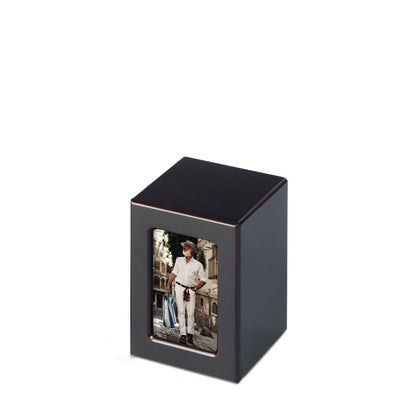 Mahogany Veneer Photo Urn - Small - PREMIUM URNS