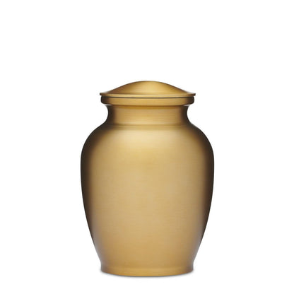Matte Gold Alloy Urn - 7" - PREMIUM URNS