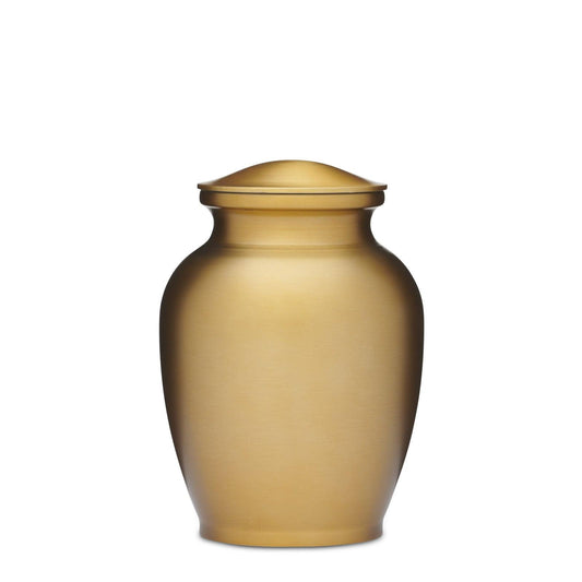 Matte Gold Alloy Urn - 7" - PREMIUM URNS
