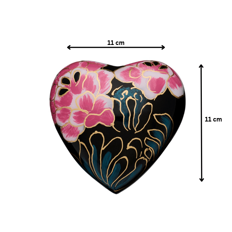 Midnight Peony Heart - PREMIUM URNS