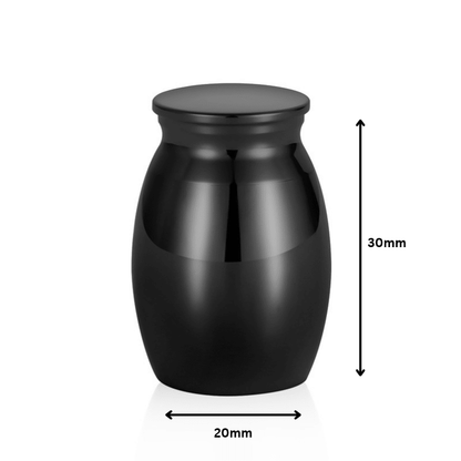 Mini Thimble Urn 30mm - Black - PREMIUM URNS