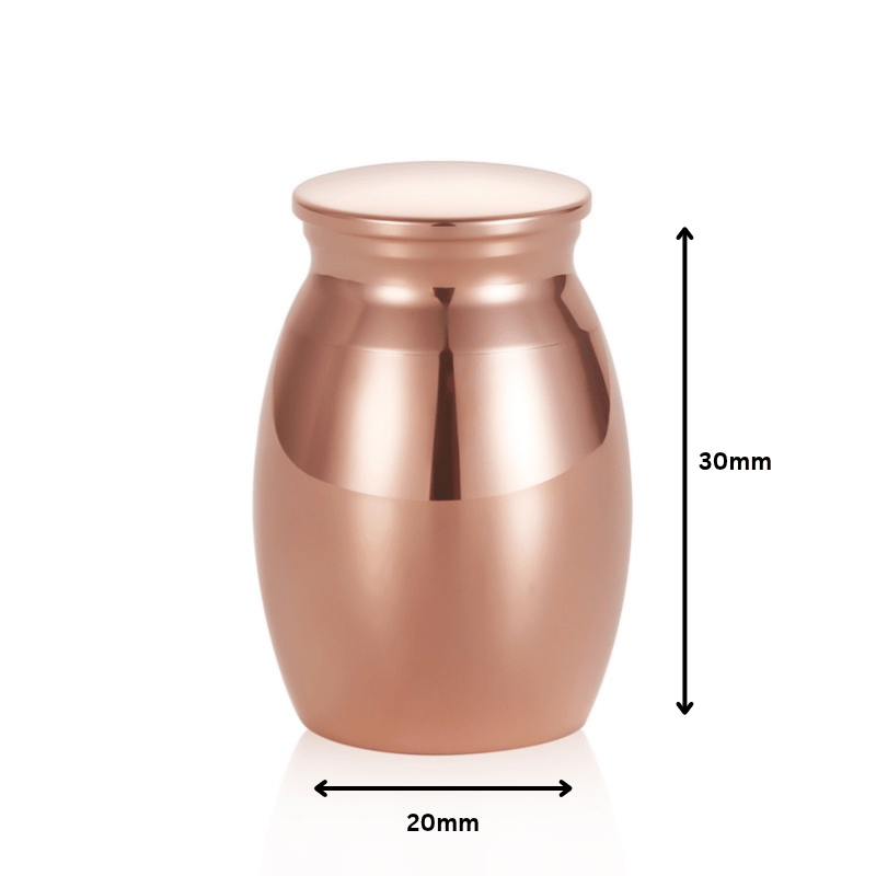 Mini Thimble Urn 30mm - Rose Gold Tone - PREMIUM URNS